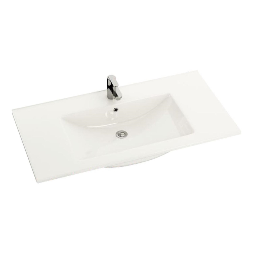 BATH DELUXE 06-090-60-11-01 - Inset washbasin CHICAGO 91 x 46.5 cm ceramic/white