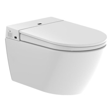 BATH DELUXE 21-040-02-11-00 - Wall-hung toilet with bidet and toilet seat SoftClose TISVILDELEJE 1600W/230V white + remote control