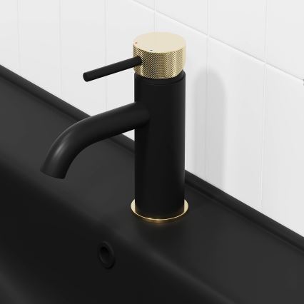 BATH DELUXE 28-005-03-72-00 - Basin tap ANHOLT 15,6 cm black/brass