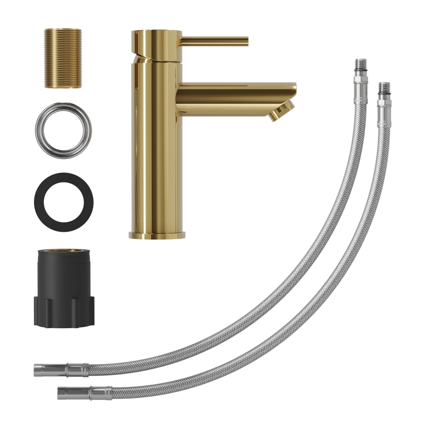 BATH DELUXE 28-017-03-64-02 - Basin tap RINGSTED 17,8 cm shiny brass