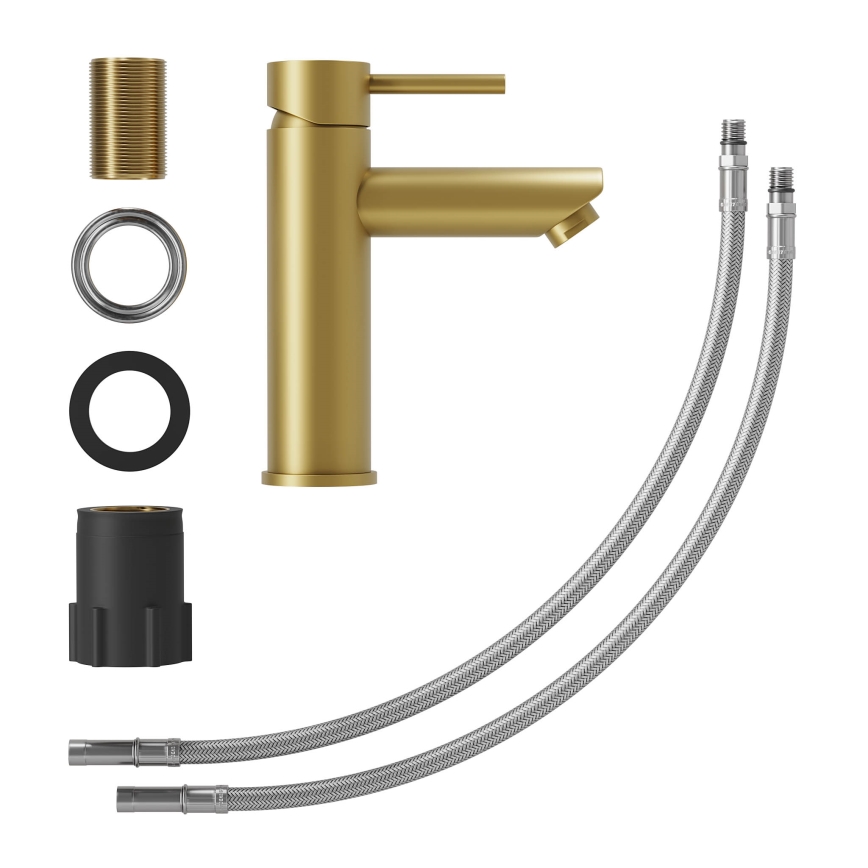 BATH DELUXE 28-017-03-70-02 - Basin tap RINGSTED 17,8 cm brushed brass