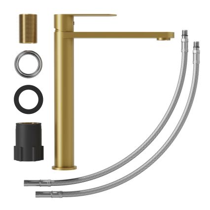BATH DELUXE 28-027-02-70-02 - Basin tap TARNBY 27,3 cm brushed brass
