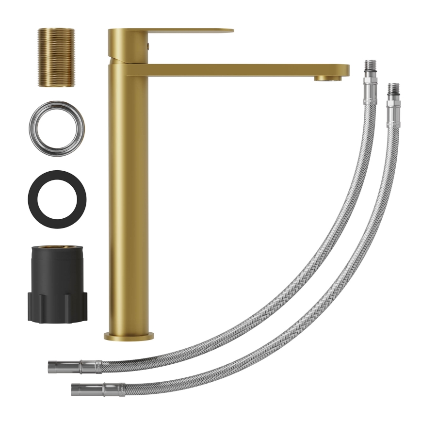 BATH DELUXE 28-027-02-70-02 - Basin tap TARNBY 27,3 cm brushed brass