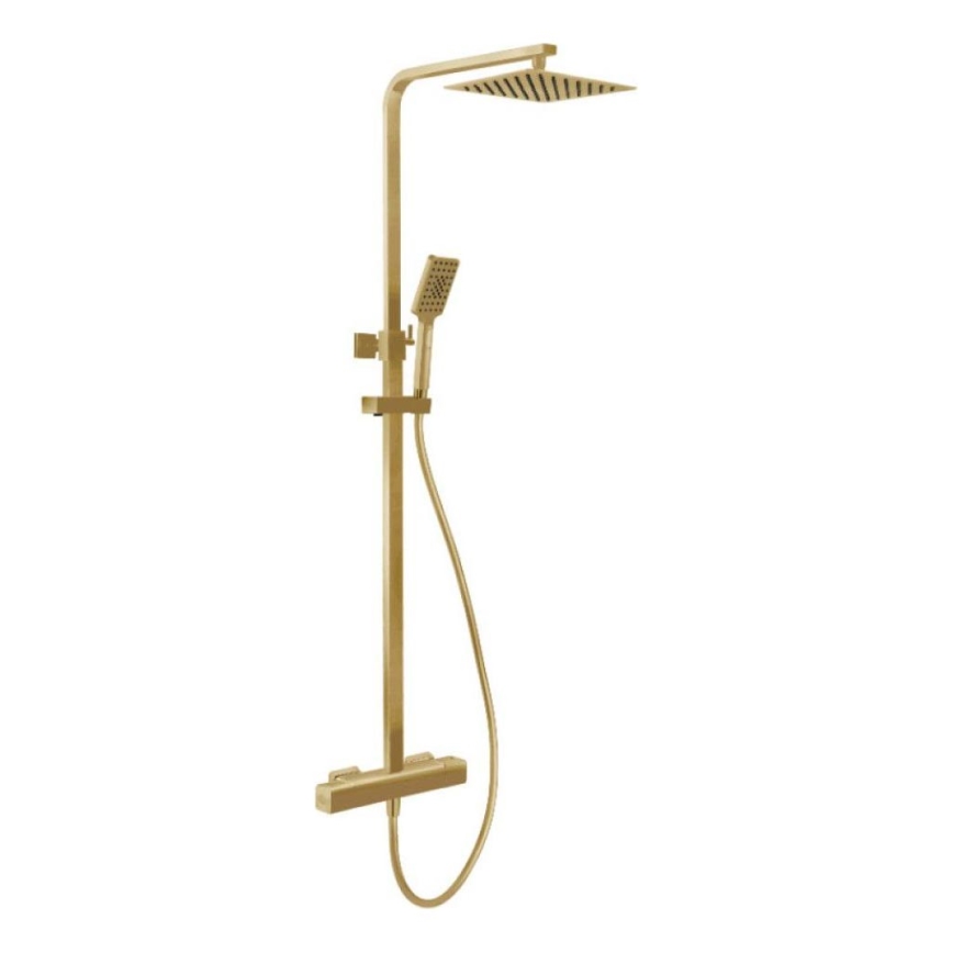 BATH DELUXE 31-120-06-70-00 - Shower set with thermostatic tap NAESBY brushed brass