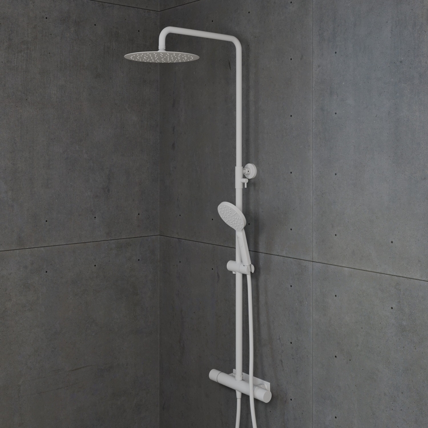 BATH DELUXE 31-120-07-01-00 - Shower set with thermostatic tap DRAGOR matte white