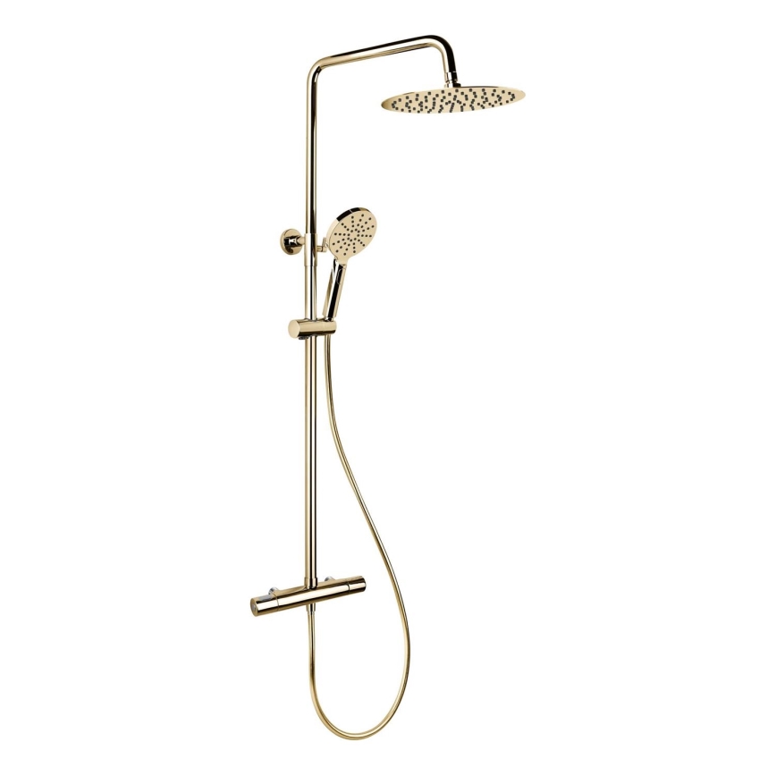 BATH DELUXE 31-120-07-64-00 - Shower set with thermostatic tap DRAGOR shiny brass