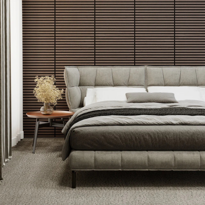 BATH DELUXE 54-060-08-84-12 - SET 4x Acoustic wall panel DANVIKEN 60x60 cm walnut