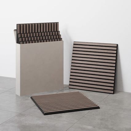 BATH DELUXE 54-060-08-84-12 - SET 4x Acoustic wall panel DANVIKEN 60x60 cm walnut