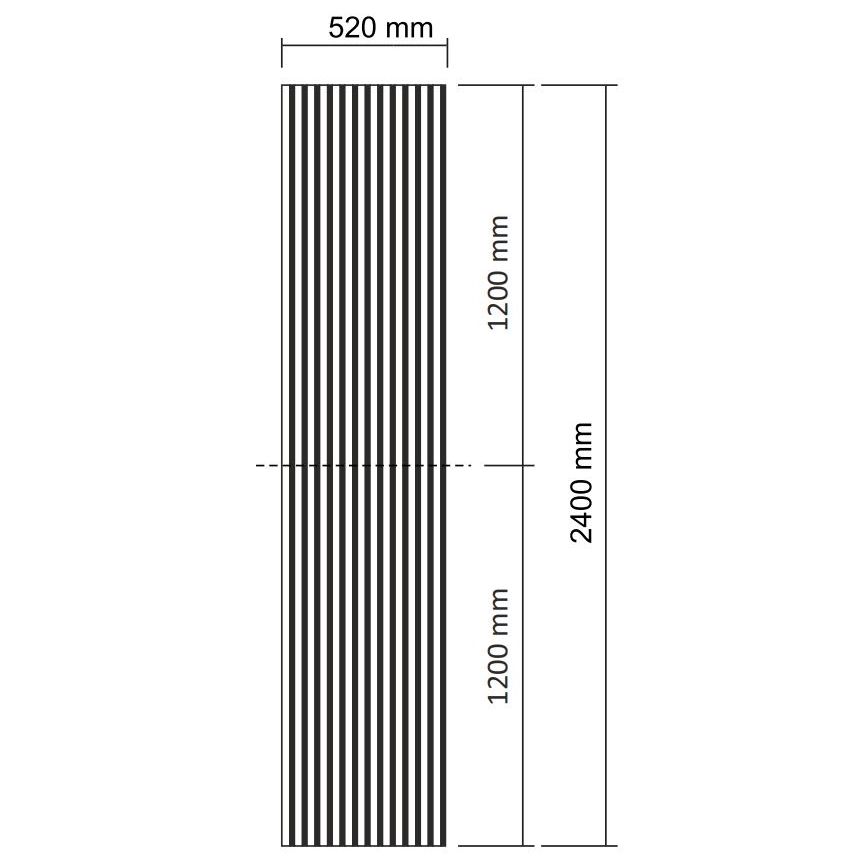 BATH DELUXE 54-240-11-84-12 - Acoustic wall panel VASALUND 240x52 cm walnut