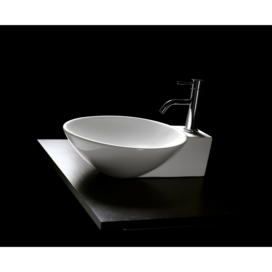 Bathco 0028 - BAYONA countertop basin 42 x 50.5 cm porcelain/white