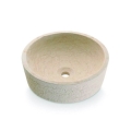 Bathco 00307 - DUAL Countertop Basin Ø 40.5 cm Stone/Beige