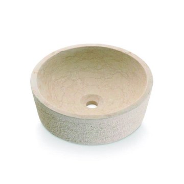 Bathco 00307 - DUAL Countertop Basin Ø 40.5 cm Stone/Beige