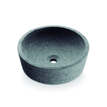 Bathco 00308 - DUAL Countertop Basin Ø 40.5 cm Stone/Grey