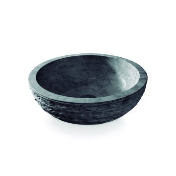 Bathco 00317 - PUKET countertop basin Ø 45 cm stone/grey