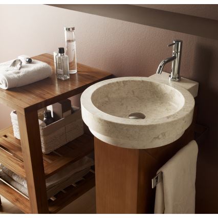 Bathco 00338 - Countertop basin ICONO 40x45 cm stone/beige