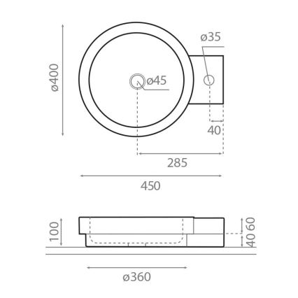 Bathco 00338 - Countertop basin ICONO 40x45 cm stone/beige