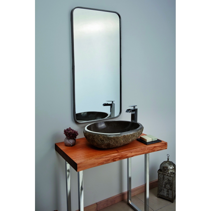 Bathco 00393 - RIO 52 x 47 cm Countertop Basin, Stone/Grey