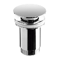 Bathco 0211 - CLICK-CLACK basin waste with overflow, 6 cm diameter, polished chrome