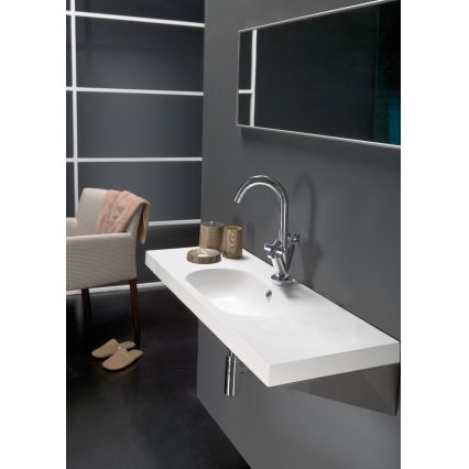 Bathco 0516 - Undermount washbasin ICE 60x35 cm resin/white