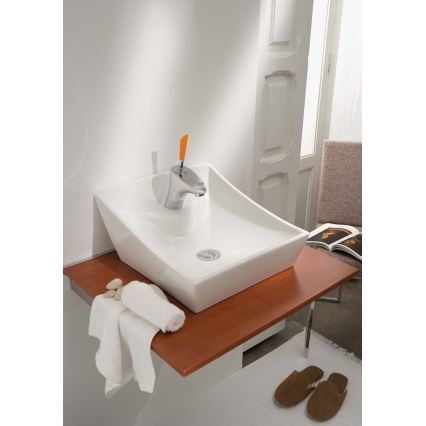 Bathco 4002 - SORIA Countertop Basin 40x41 cm Porcelain/White