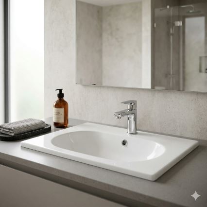 Bathco 4015 - CASTELLON Above-counter Basin Ø 35 cm porcelain/white