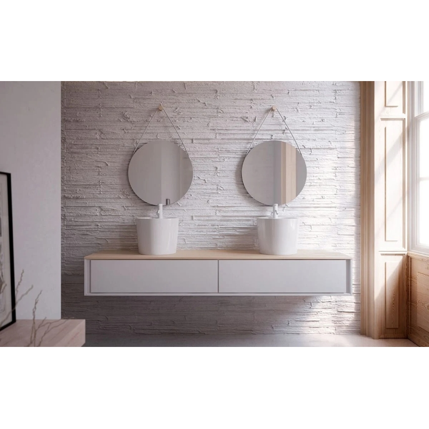 Bathco 4057 - FLORENCIA Countertop Basin, Ø 42 cm, Porcelain/White