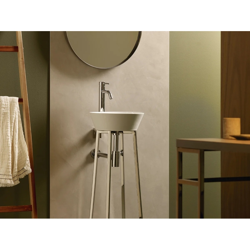 Bathco 4086 - Countertop basin VOLTA Ø 35 cm porcelain/white