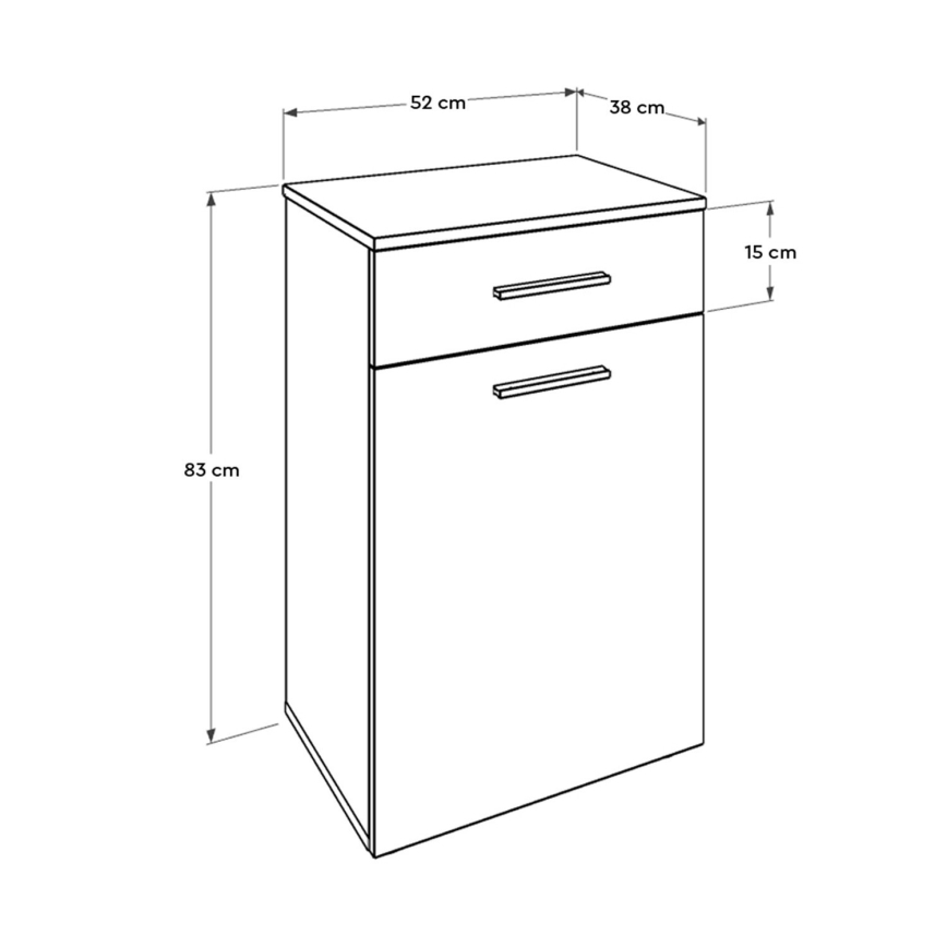 Bathroom cabinet 83x52 cm white