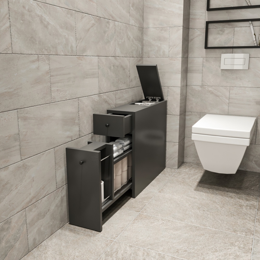 Bathroom cabinet CALENCIA 55x60 cm anthracite