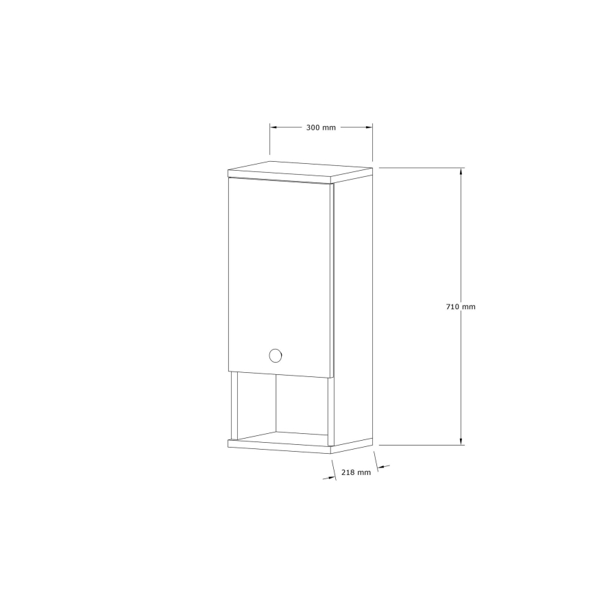 Bathroom cabinet MIS 71x30 cm white