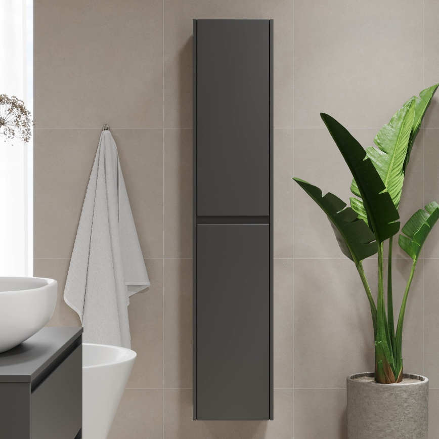 Bathroom cabinet TRONDHEIM 35x174x30 cm anthracite