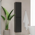 Bathroom cabinet TRONDHEIM 35x174x30 cm, black