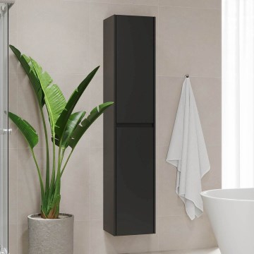 Bathroom cabinet TRONDHEIM 35x174x30 cm, black