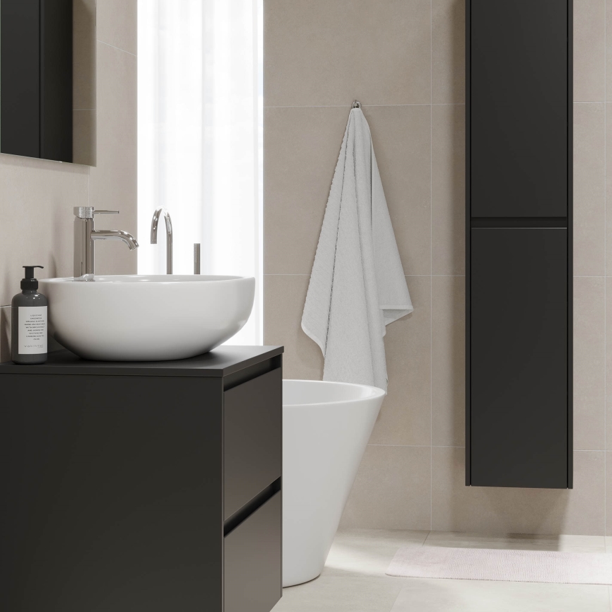 Bathroom cabinet TRONDHEIM for washbasin 60x57x46 cm black