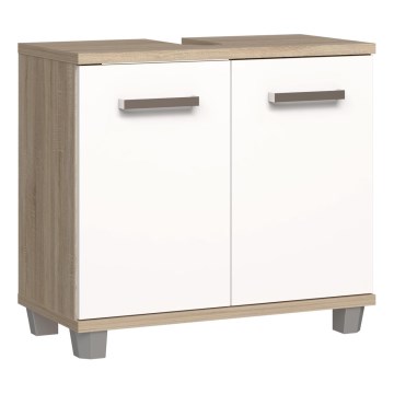Bathroom cabinet VENOM, White/Sonoma Oak