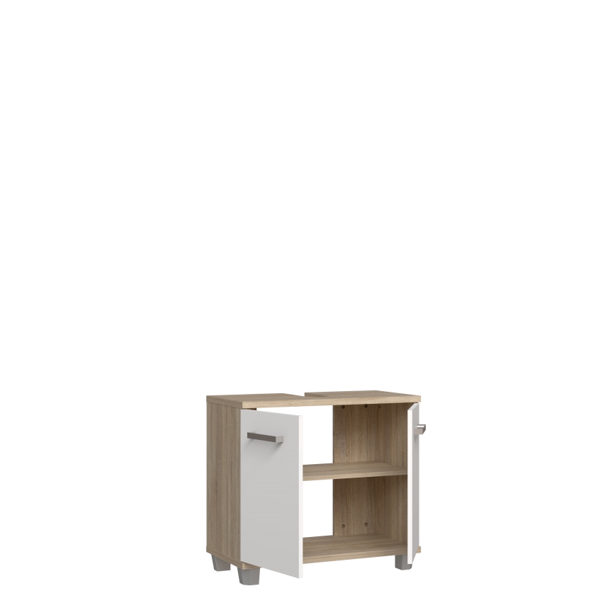 Bathroom cabinet VENOM, White/Sonoma Oak