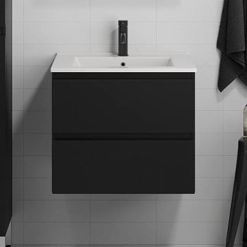 Bathroom cabinet with a basin CONOR 61 cm black
