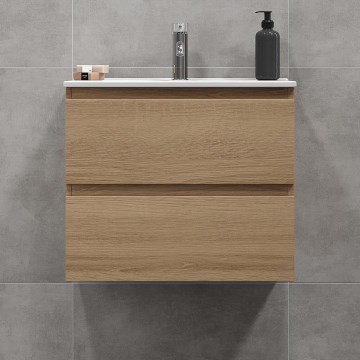 Bathroom cabinet with a basin CONOR 61 cm oak