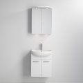 Bathroom cabinet with sink ASTRID + LED mirrored cabinet 4xLED/4,3W/230V IP44 white