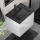 Bathroom cabinet with sink KENWOOD 61 cm white//black