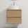 Bathroom cabinet with sink TRONDHEIM/VIKEDAL 60x57x46 cm Oak/White
