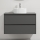 Bathroom cabinet with sink TRONDHEIM/VIKEDAL 90x57x46 cm anthracite/white