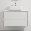 Bathroom cabinet with washbasin TRONDHEIM/KRISTIANSAND 90x57x46 cm white