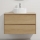 Bathroom cabinet with washbasin TRONDHEIM/VIKEDAL 90x57x46 cm oak/white