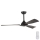 Bathroom ceiling fan d. 132 cm IP44 black + remote control