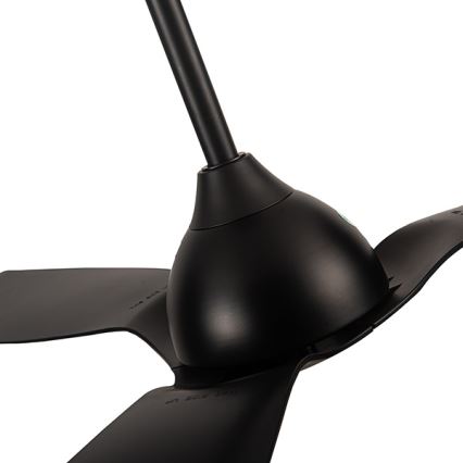Bathroom ceiling fan d. 132 cm IP44 black + remote control