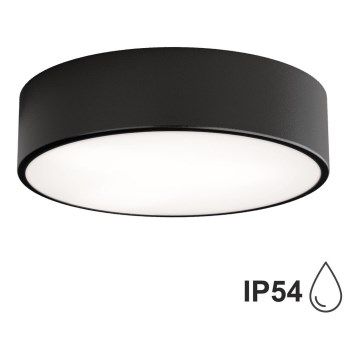 Bathroom ceiling light CLEO 2xE27/24W/230V d. 30 cm black IP54