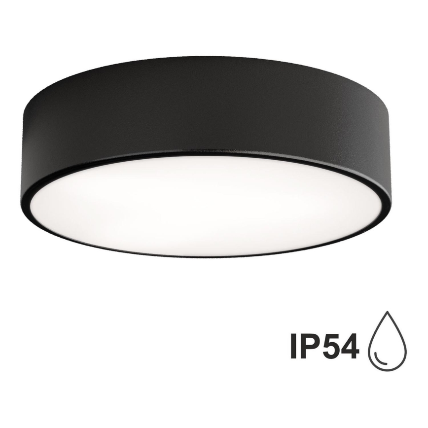 Bathroom ceiling light CLEO 2xE27/24W/230V d. 30 cm black IP54