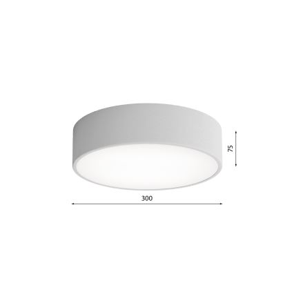 Bathroom ceiling light CLEO 2xE27/24W/230V d. 30 cm grey IP54