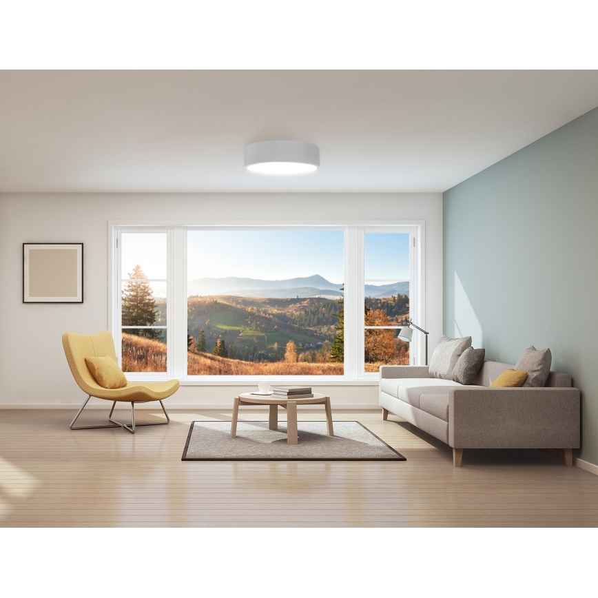 Bathroom ceiling light CLEO 2xE27/24W/230V d. 30 cm white IP54